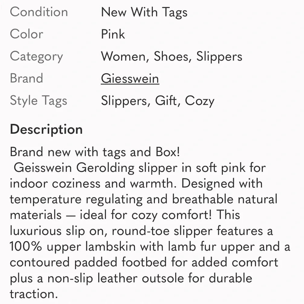 Giesswein Pink Gerolding Slippers - US 8 / EU 39 - Picture 6 of 6